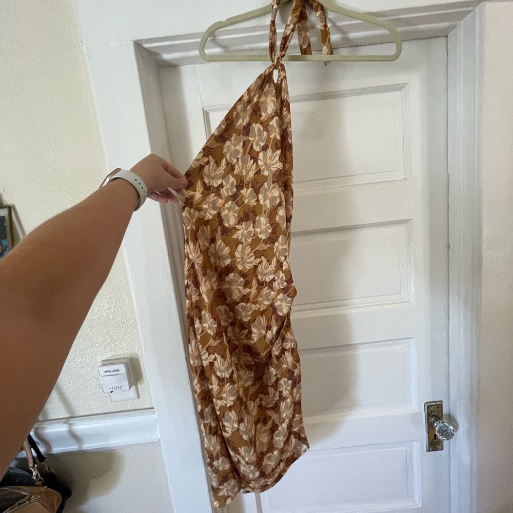 Halter silk dress